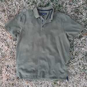 Rag & Bone Polo Shirt Mens XL Green Short Sleeve Cotton Casual Logo Preppy